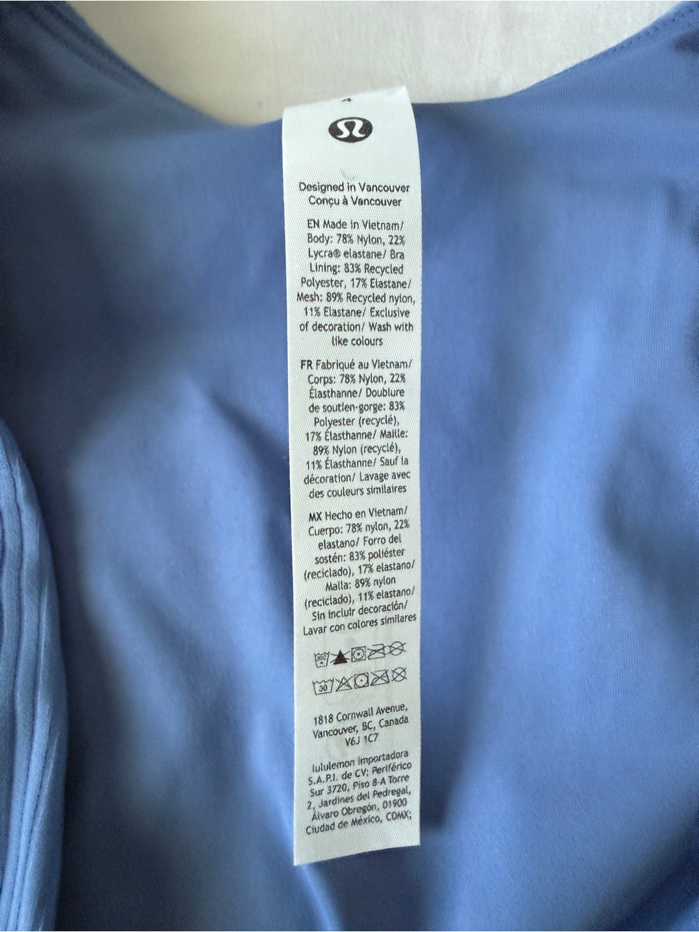 lululemon athletica Periwinkle Blue Scoop Neck Crop Top - Picture 3 of 6